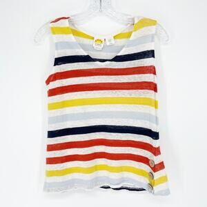 C&C California Stripe Linen Tank Top Size XS